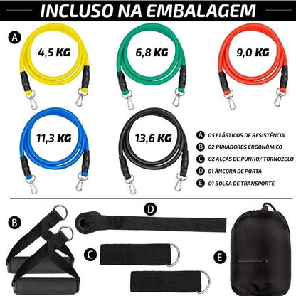 Kit 11 Elastico Extensor