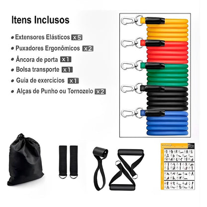 Kit 11 Elastico Extensor